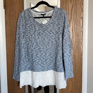 NWT RXB Knit Layered Look Top XL